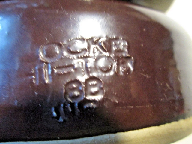 4-5/8" X 4-1/8" Brown Porcelain Insulator Locke (L Is Missing) Hi Top 88 3