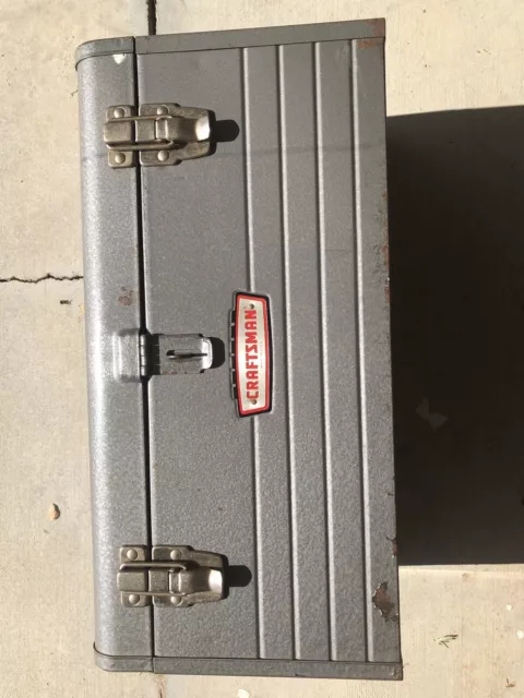 Vintage Craftsman 6500 Crown Logo Tool Box With Tray 18" x 8" x 9" Collectible.