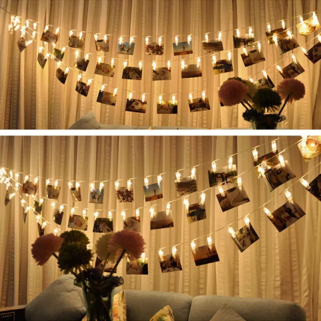 Photo Clip String Lights 3M 30 LED Fairy String Lights Picture Clip Warm White