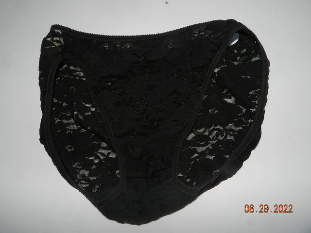 VTG VICTORIA SECRET Lace second Skin e Hi-Cut Bikini Panty Sissy S gold label