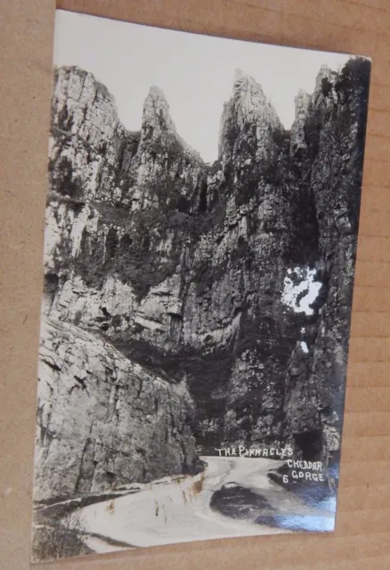 Postcard Cheddar gorge Somerset The pinnacles real photo unposted