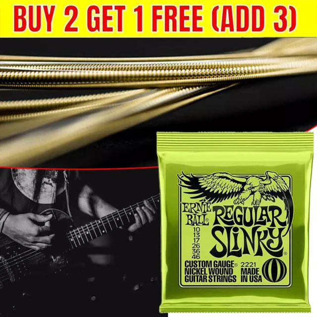 Ernie Ball Regular Slinky Electric Guitar Strings 2221 (10-46) Gauge AU