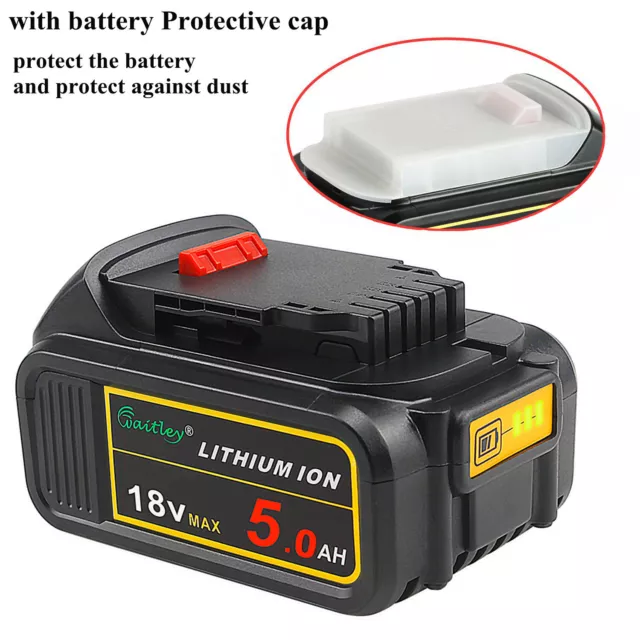 18Volt DCB184 5.0Ah 6Ah 9Ah LED Battery for DeWalt DCB182 DCB200 DCB112 Charger 2