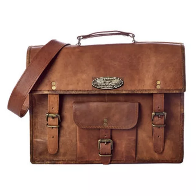 Homme Femmes Bandoulière Cuir Épaule Sac Ordinateur Portable Mallette (Usage Pro