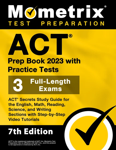 ACT PREP BOOK 2023 With Practice Tests ACT Secrets Study Guide 7th 