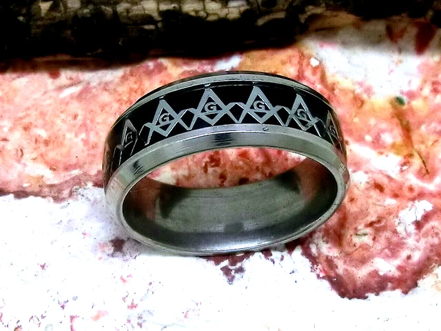 Anello Massone | Anello Con Sigillo Da Uomo In Acciaio Inossidabile E Oro - Foto 11