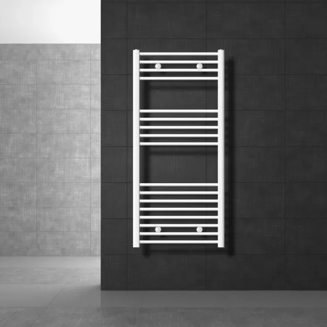 Radiador toallero de baño 60x120 cm calefactor blanco estufa diseño recto