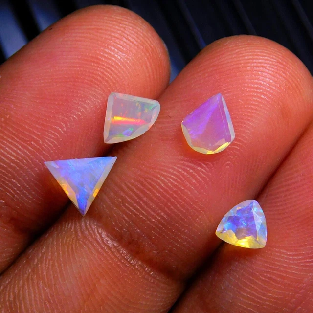 1 ct 4 pièces d'opale d'eau australienne naturelle, entièrement...