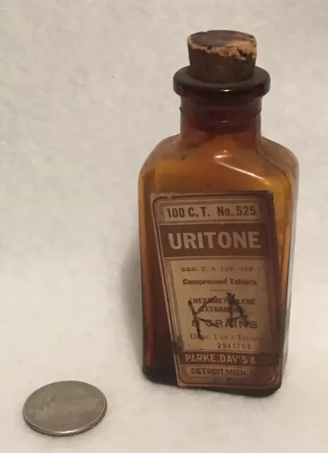Antique MEDICINE BOTTLE Parke Davis & Co. Detroit Michigan