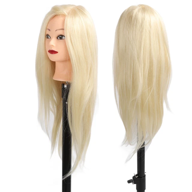 Hair Styling Mannequin Head 85% Real Hair Hairdresser Training Head For Brai Sd0