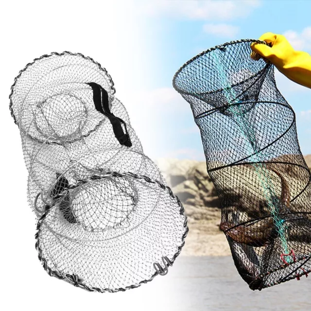 TANCUDER Filet de Pêche Pliable Piège à Crabe 60cm Cage à Poisson