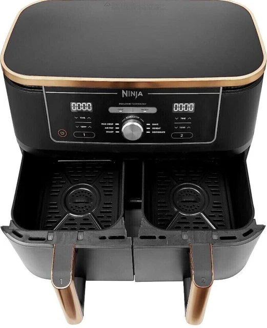 NEW! NINJA FOODI MAX 9.5L Dual Zone Air Fryer AF400UKCP / COPPER LTD ...