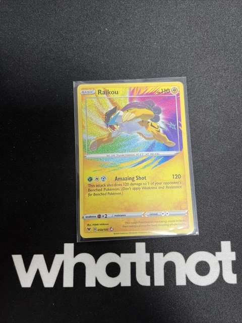 Pokemon - Raikou - 050/185 - SWSH Vivid Voltage - Amazing Rare - Near Mint