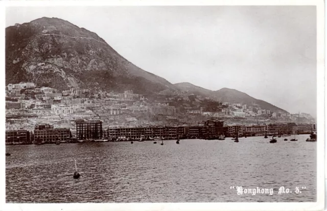 ~1920's HONG KONG CHINA - RPPC - View No. 3 from the Water - Real Photo