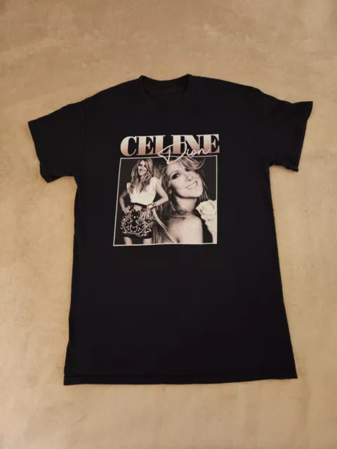 Celine Dion Graphic Black Band Short Sleeve T-shirt - Incredible 2013 - Original