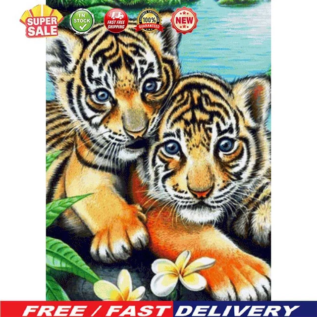 (DE3437) 5D HAZLO TÚ MISMO Taladro completo pintura de diamantes lindos animales kits de punto de cruz (W263)
