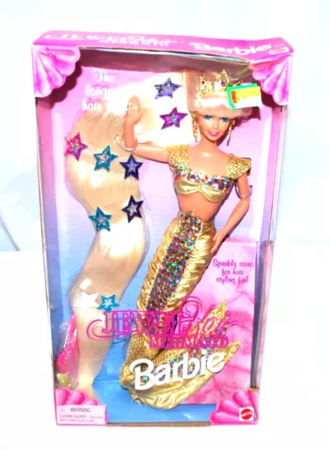 VTG Barbie Doll Jewel Hair Mermaid 1995 Mattel 14586 Blonde Sealed Damaged Box