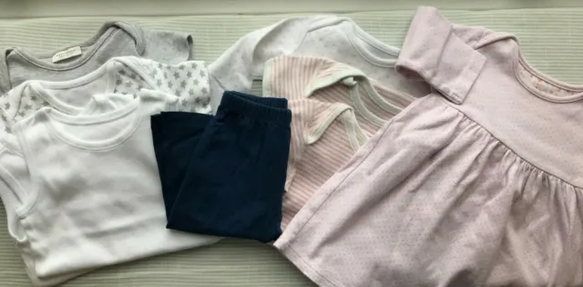 Baby Girl Bundle 6-9 Months - Dress, Leggings, Vests - NEXT, Miniclub, M&S, H&M