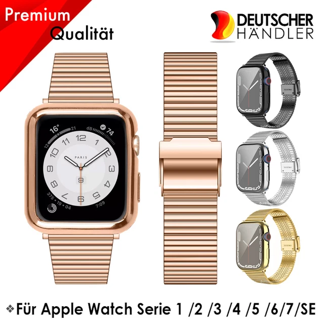 Edelstahl Armband für Apple Watch 1 2 3 4 5 6 7 Glieder Jubilee 40/41/42/44/45
