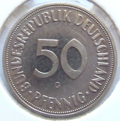 Brillant uncirculated DM Pièce de Monnaie Rfa 1 DM 1954 G En Neuf 