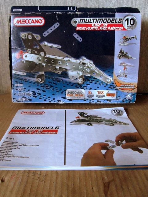 MECCANO – 9 Pièces Constructeur D’avion – Anciennes, Métal – Boîte Spéciale Aviation