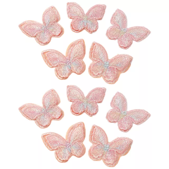 10pcs Butterfly Appliques Non-fading Decorative Hairpin Garment Butterfly