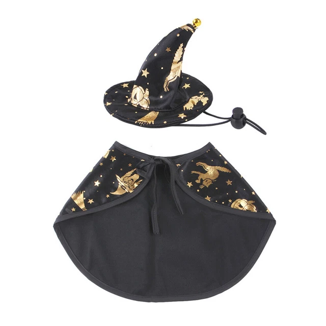 1 Satz Haustier-Kostüm Katzen Hunde Cosplay Chic Cloak Wizard Hut für Halloween