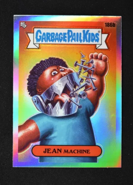 2022 Garbage Pail Kids Chrome Series 5 Base Refractor #186b JEAN Machine