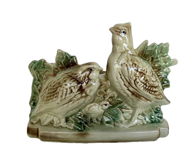 VINTAGE MID-CENTURY MODERN McCoy Pottery Quail Bird Planter c 1950's, 9
