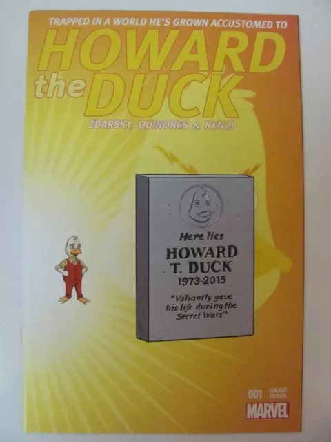 Howard the Duck #1 Marvel 2015 Series Evolution #07795 Variant 9.4 Near Mint