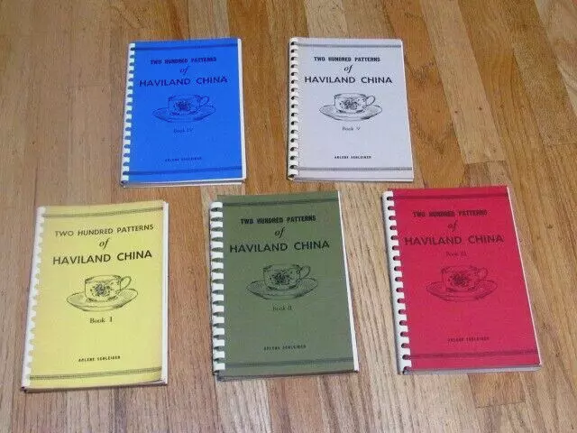 Set 5 Schleiger 200 Patterns of Haviland China ID Books Excellent