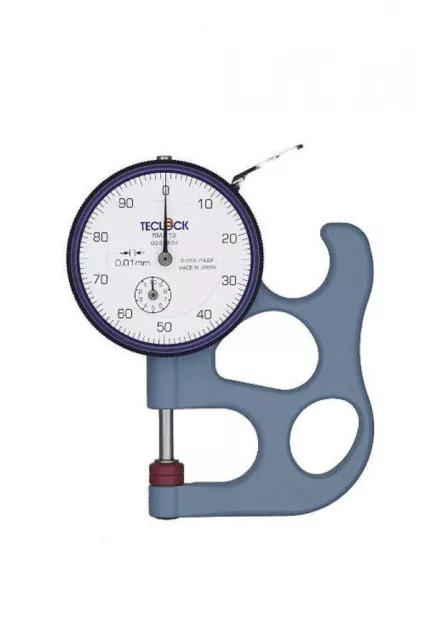 TECLOCK SM112 Thickness Gauge Graduation=0.01mm Measuring=10mm Japan Tracking