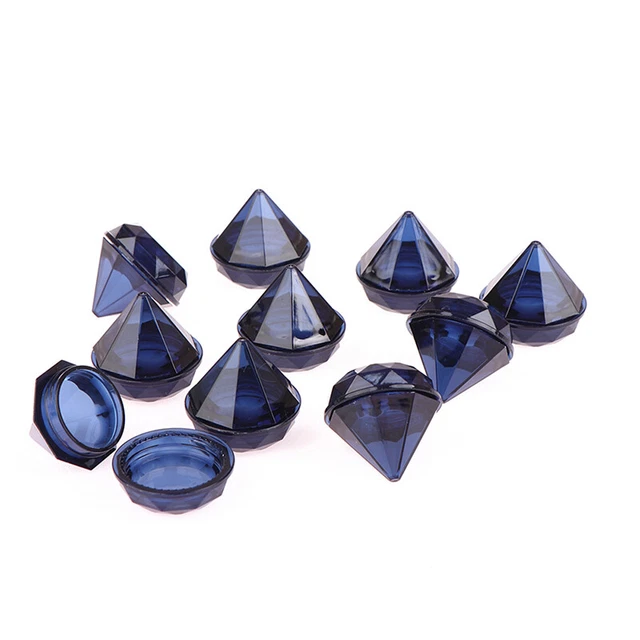 10Pcs/Set 5g PS Mini Cosmetic Empty Jar Pot Portable Refillable Diamond Boxes