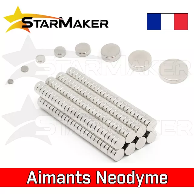 Aimants Néodyme rond disque puissant - 3 à 20mm - 5 à 20 pcs Rare earth magnets