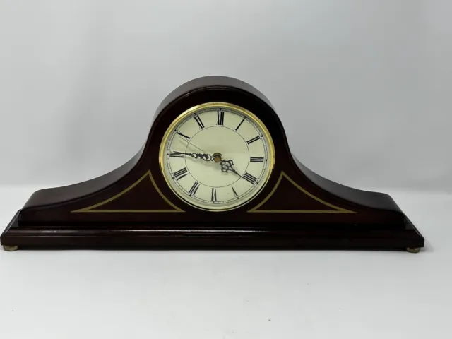 The Bombay Company Quartz Wood Mantle Clock 1992 - Napoleon Hat Style - Japan