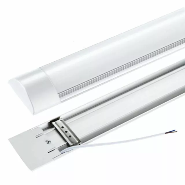 5x 5FT LED BATTEN SLIMLINE STRIP TUBE LIGHT WALL CEILING MOUNT HIGH LUMEN 6500K