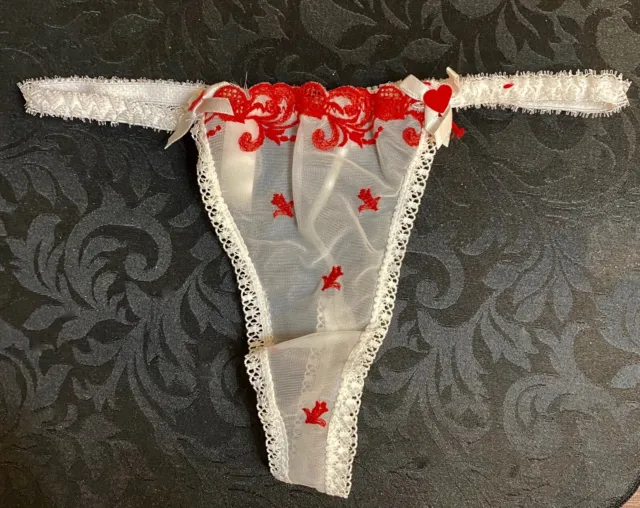 Jezebel Renee of Hollywood Sexy Nylon Lace Garter Belt/White Stockings/Thong NIB