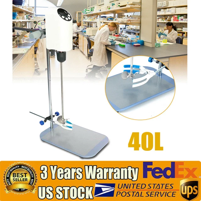 40L Lab Electric Overhead Stirrer Mixer Homogenizer Agitator LCD 200-2000rpm