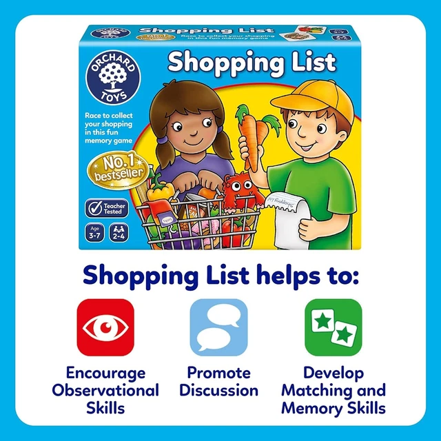 Orchard Toys 003 Shopping List Kids Childrens British Made Game 3 - 7 Years