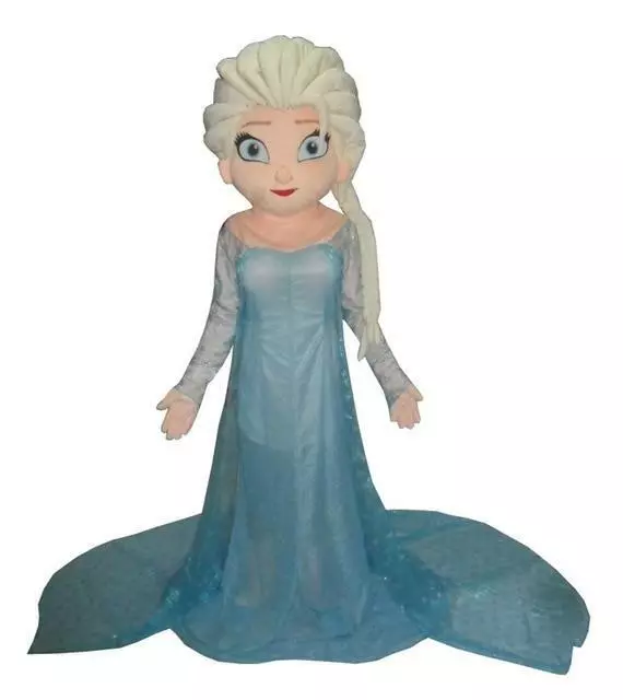 Mascotte Elsa Frozen costume per adulti principessa ghiaccio carnevale animazion