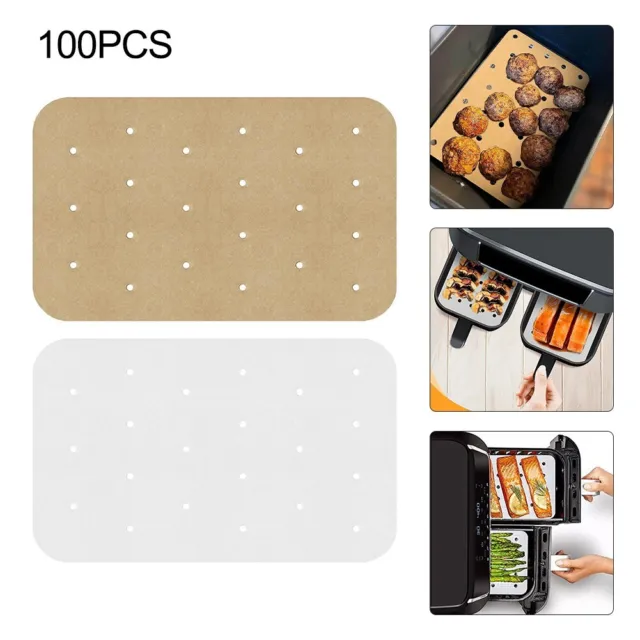 100PCS Heat Resistant Parchment Paper for Keeping For Air Fryers Clean