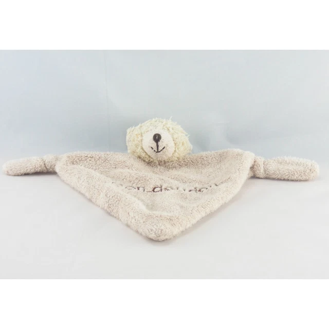 Doudou plat triangle ours beige Mon doudou - 12100