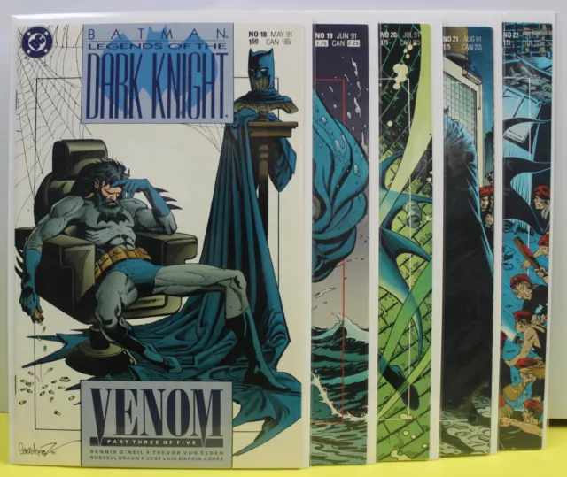 "Batman: Legends Of The Dark Knight" Lot -5 Issues #18-#22 -High Grade Dc Comics