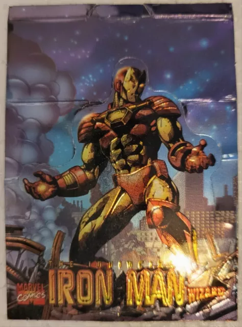 1997 Wizard Press Die-Cut Chromium Promo Card Invincible Iron Man