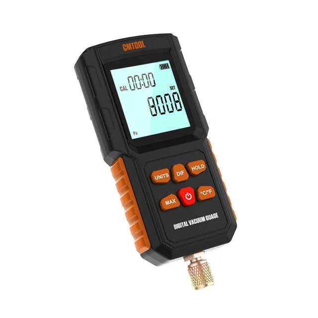 HVAC Refrigeration Manifold Gauge 4 Calibration Modes Pressure Vacuum Tester