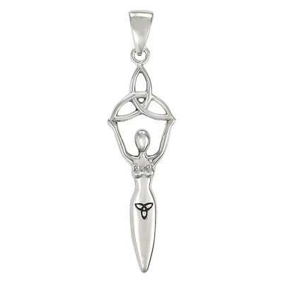 Sterling Silver Danu Triquetra Goddess Celtic Trinity Knot Pendant Jewelry