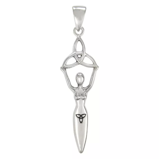 Sterling Silver Danu Triquetra Goddess Celtic Trinity Knot Pendant Jewelry