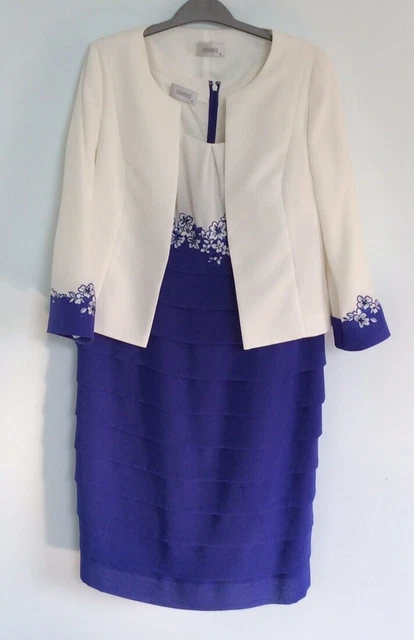 CONDICI Cappello Giacca Abito Madre Sposa/Sposo 16 Iris Blu & Bianco Sposo Matrimonio