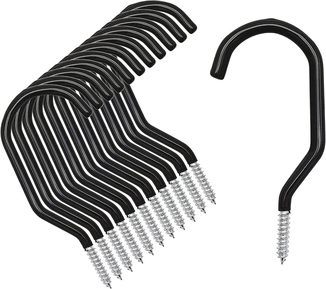 12PCS Heavy Duty Bike Storage Hook Bicycle Wall Mounted Large Screw Wall Ceiling