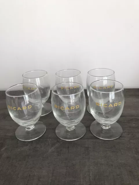 Lot 6 verres Ricard